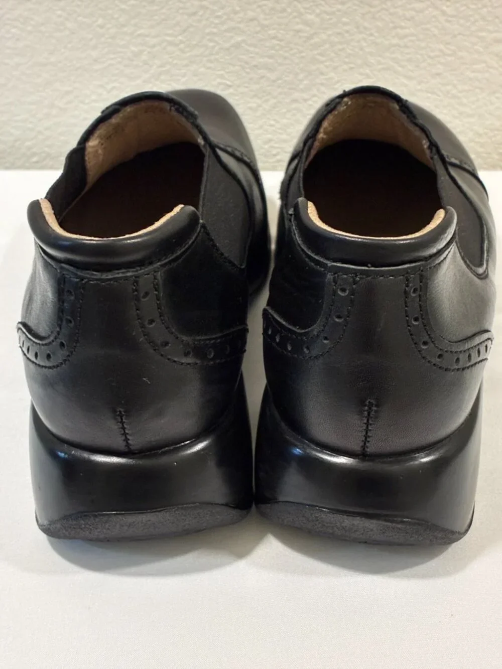 Dromedaris Falcon Black Leather Rocker Sole Loafer Women 10.5/11 EUC